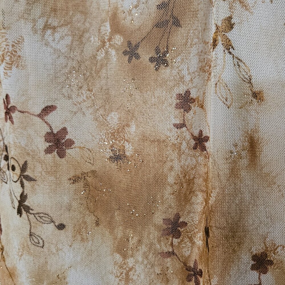 Fashion Bug Summer Floral Dress with gold sparkle dotted through out. SZ 18-20 - Picture 10 of 10